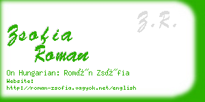 zsofia roman business card